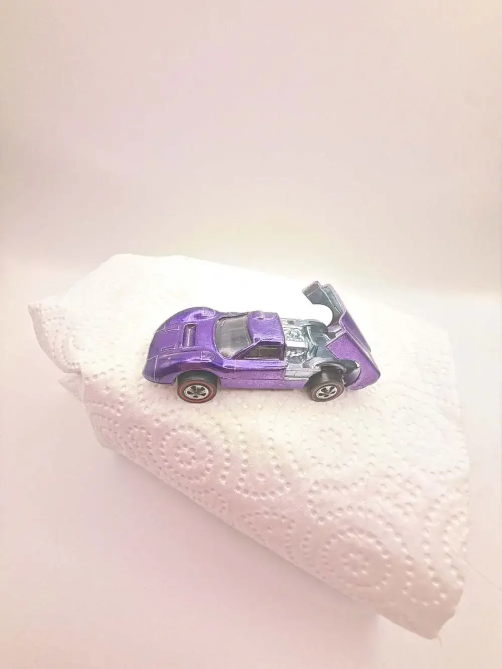 Vintage Hot Wheels Redline Ford J-Car Purple Diecast Toy Car